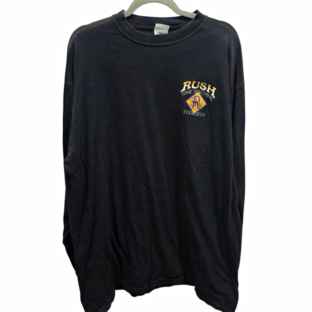 Rush Time Machine Tour 2010 Shirt XXL Long Sleeve MO Knits Rock Band Concert Tee